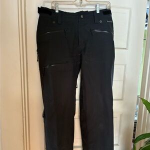 Women's Black hard shell unlined ski pants